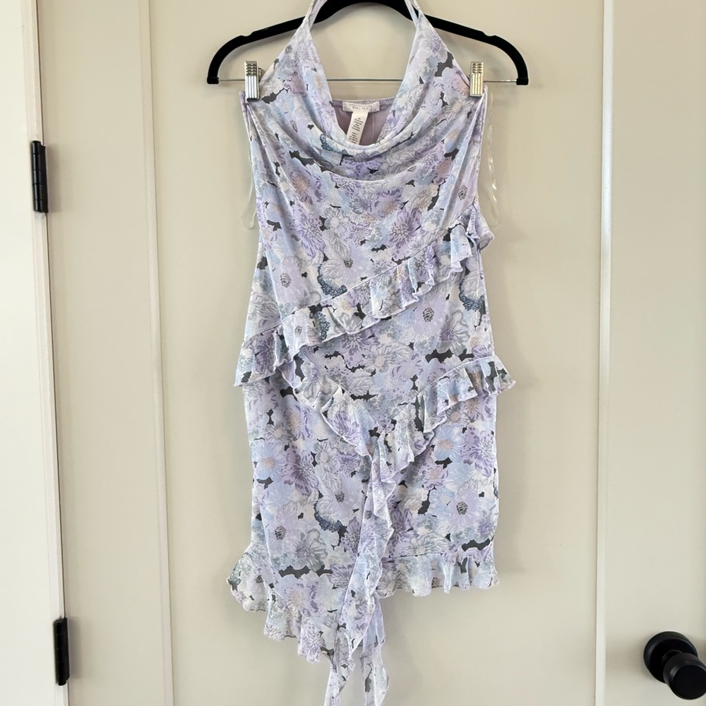 NWT Full Tilt Waterfall Mesh Printed Womens Slip Dress - Picture 5 of 14
